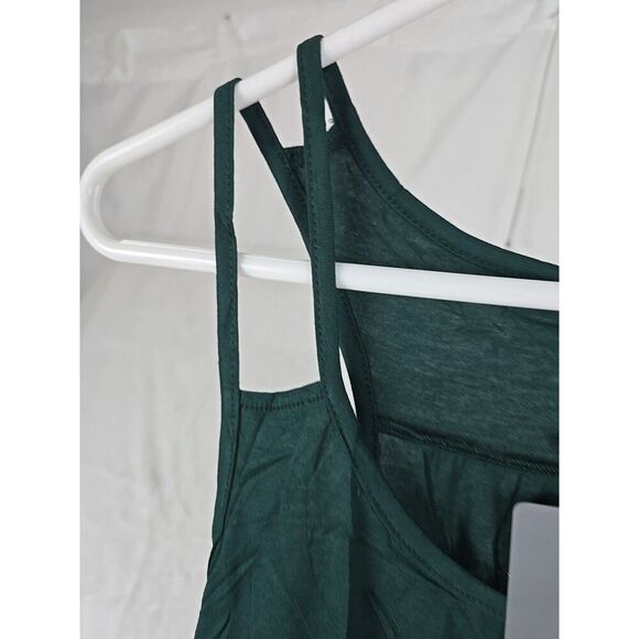 Women’s Green Tank Top, Size Small Criss Cross Back Crossback Tank Loose Fit - Picture 5 of 9